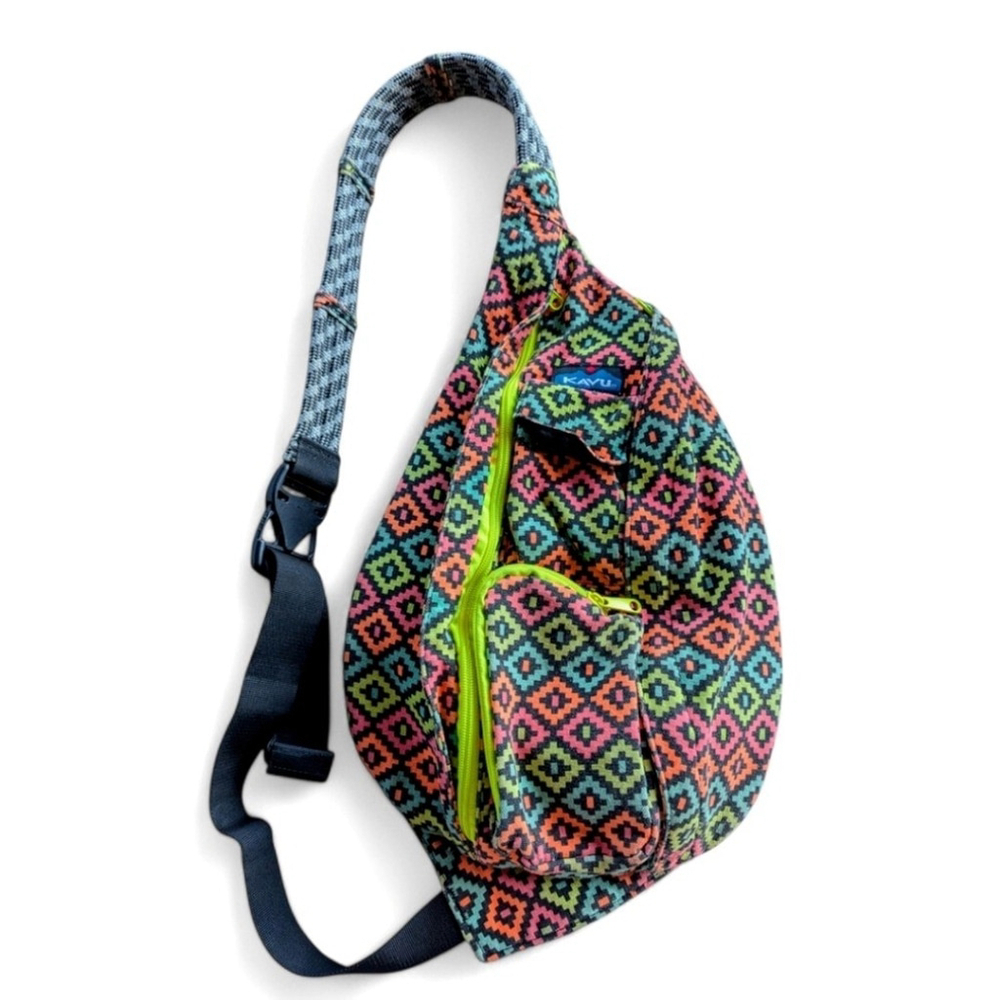 KAVU Rope Sling Geometric Crossbody Backpack - Picture 3 of 10